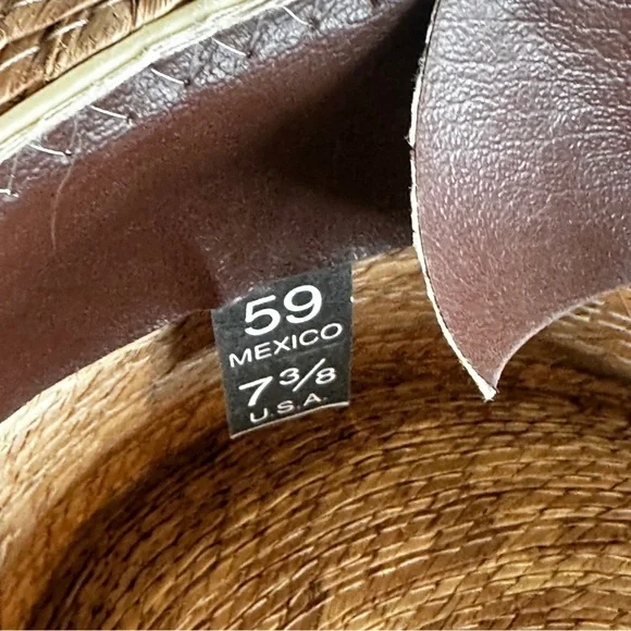 Sahuayo Legitimo straw hat size 59 or 7 3/8 - Picture 6 of 8